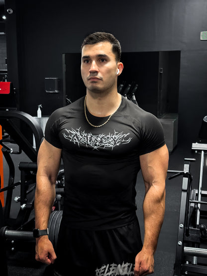 "WINGPRESSION" Compression Tee- Black