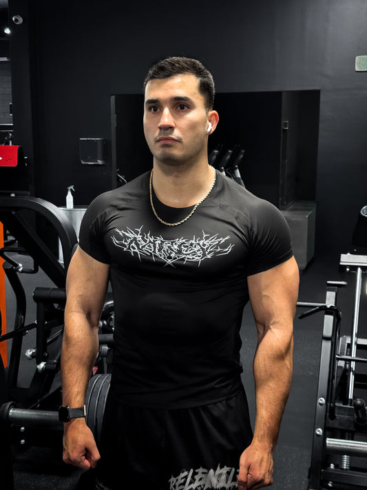 "WINGPRESSION" Compression Tee- Black