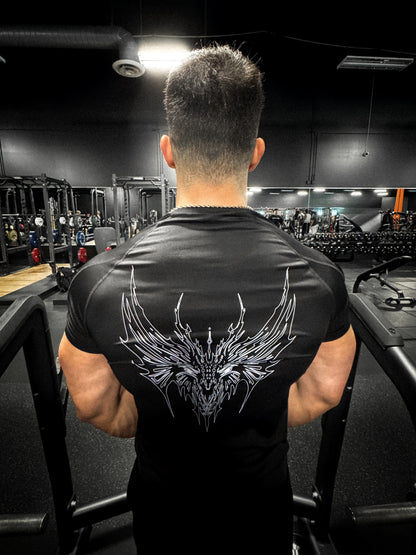 "WINGPRESSION" Compression Tee- Black