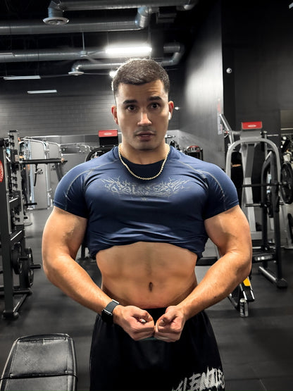 "WINGPRESSION" Compression Tee- Blue