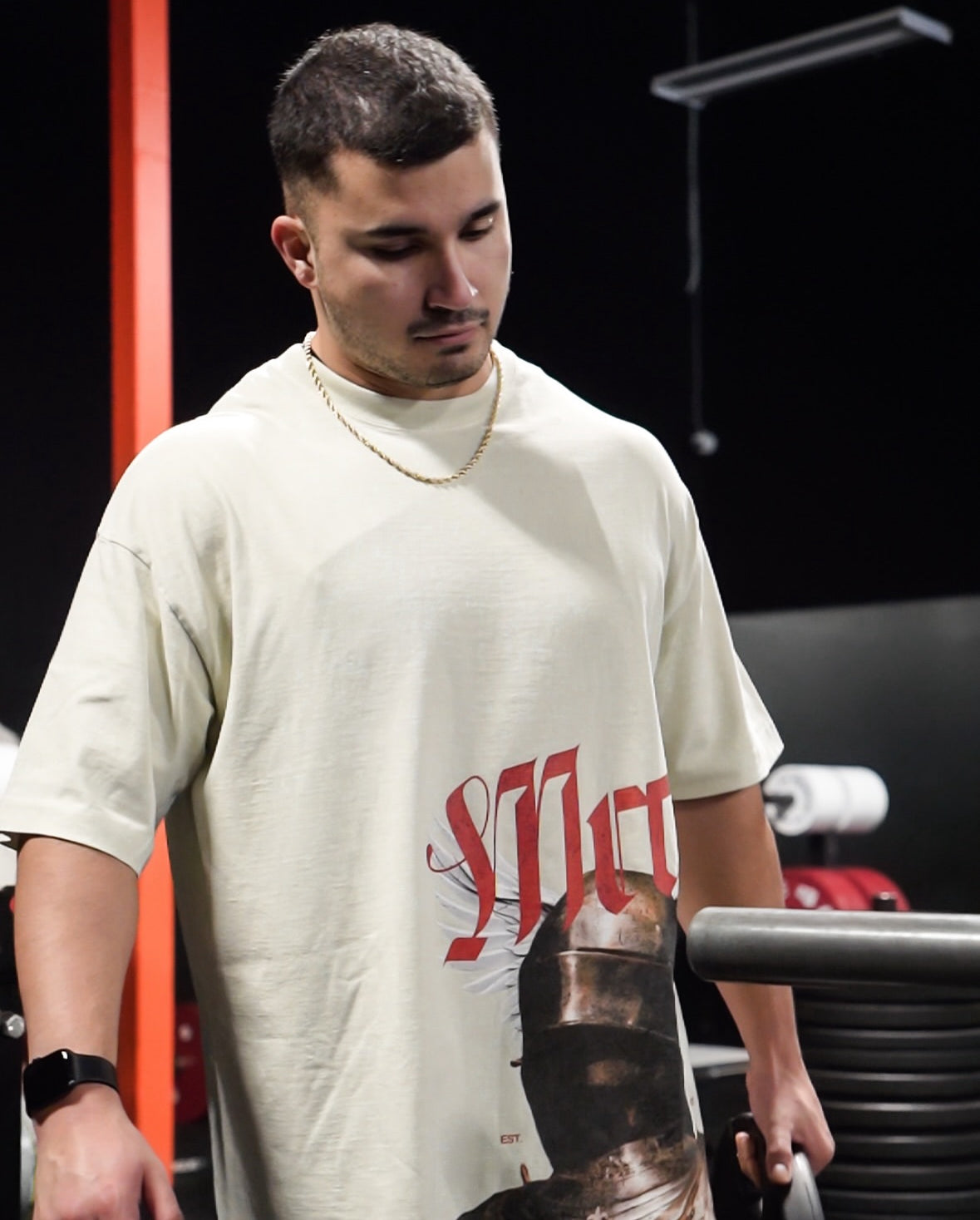 OVERSIZED "VANGUARD" T-SHIRT - BONE WHITE