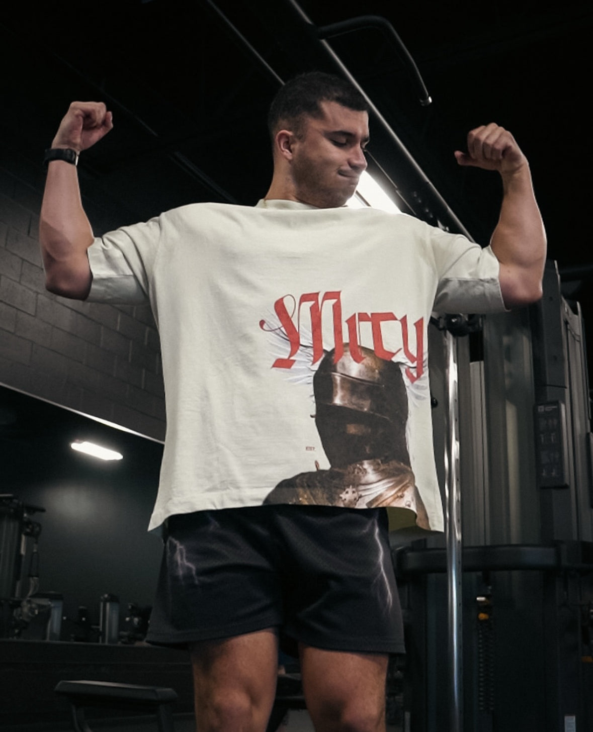 OVERSIZED "VANGUARD" T-SHIRT - BONE WHITE