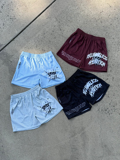 VENTED "RA1" MID-THIGH CUT SHORTS- GREEN